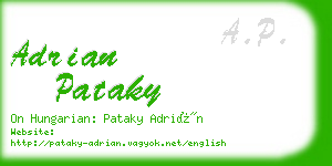 adrian pataky business card